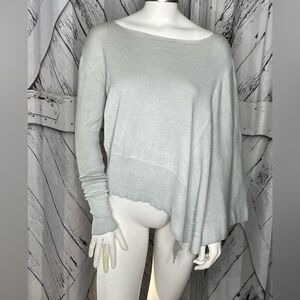 Lisa Todd Poncho Gray One Sleeve Sweater/Poncho S